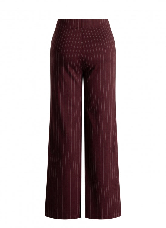 Yest Nayla Essential Pant - Wine Red/Grey Melange