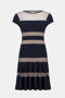 Joseph Ribkoff Silky Knit Fit and Flare Dress with Mesh Inserts