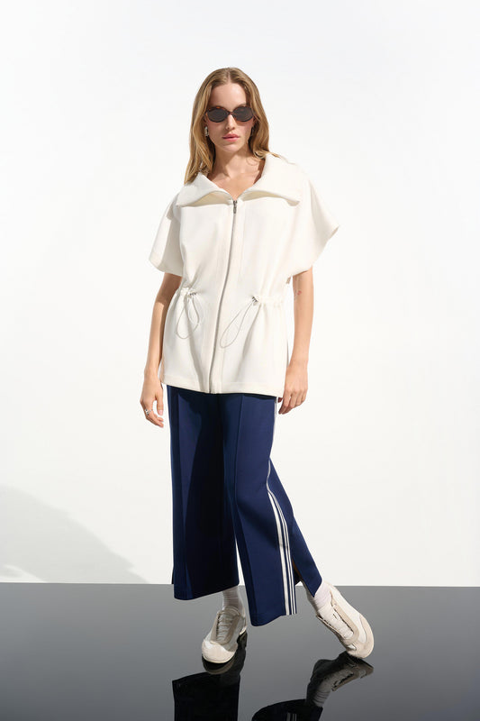 Joseph RIbkoff Scuba Jersey Boxy Jacket With Drawstring Waist