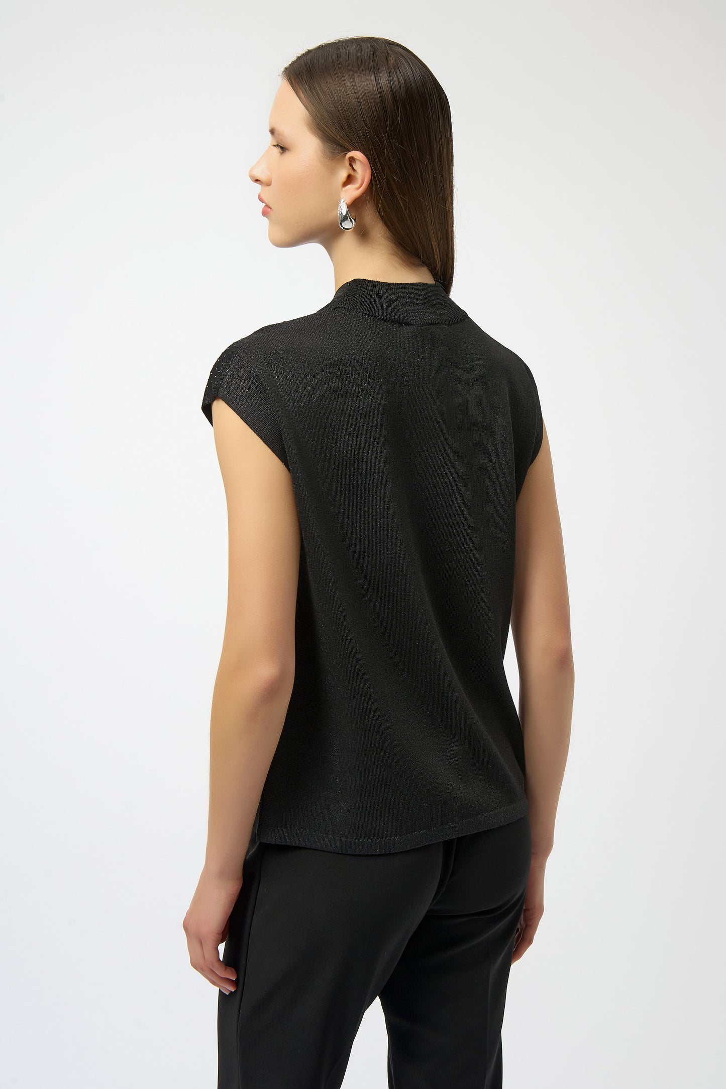 Joseph Ribkoff Sparkle High Neck Sleeveless Top
