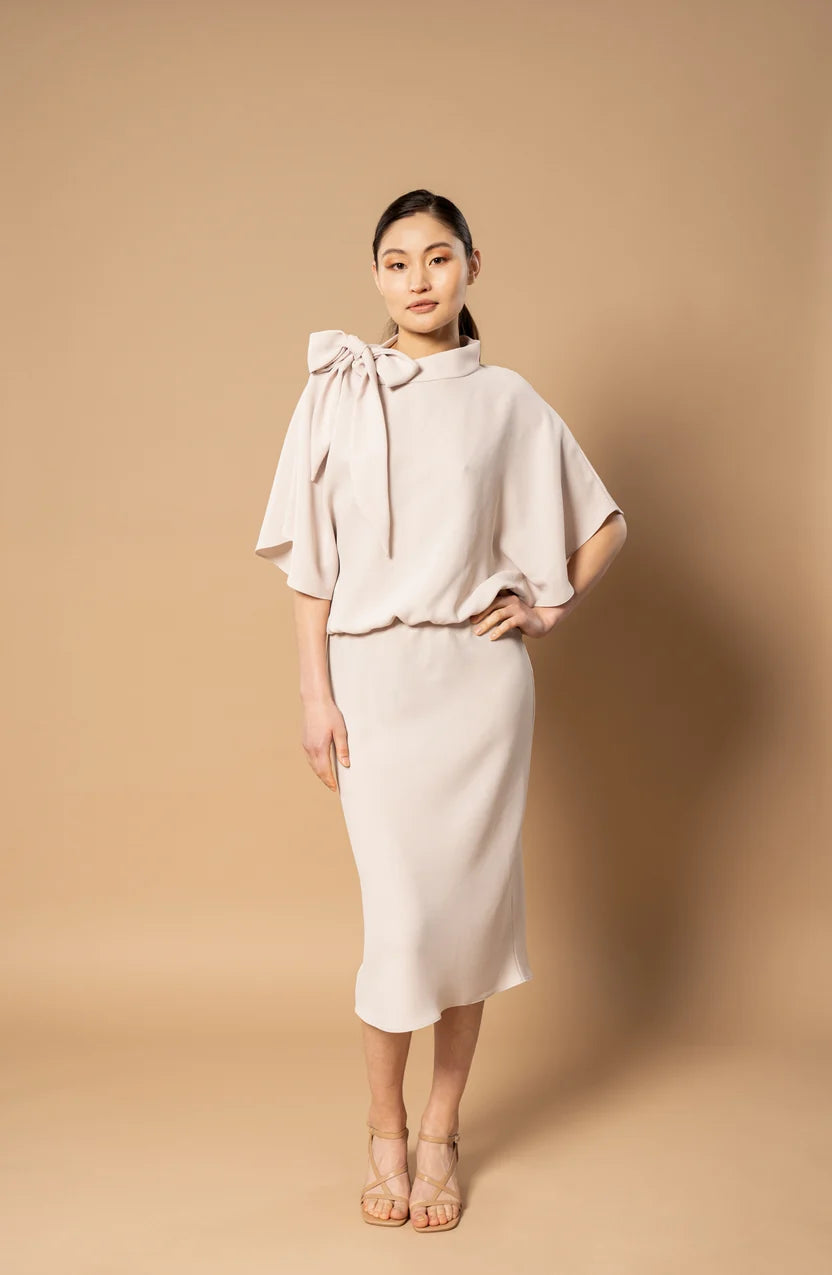 Roisin Linnane Olive Taupe Dress