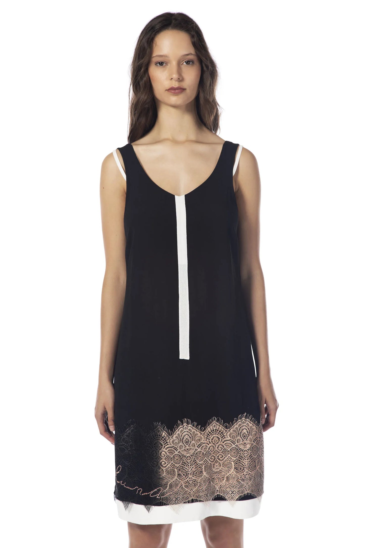 Elisa Cavaletti Black and Rose Gold Dress