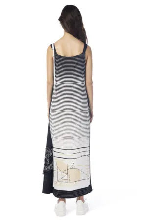 Elisa Cavaletti Stripe Sleeveless Maxi Dress