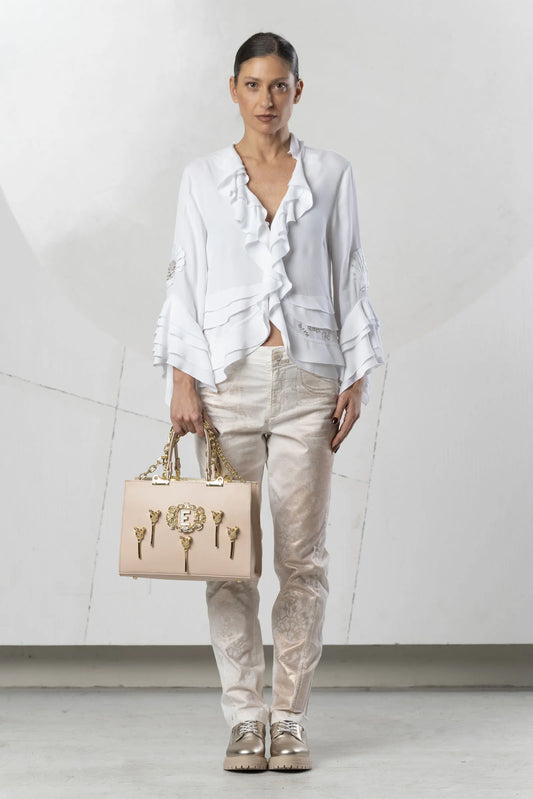 Elisa Cavaletti Blouse with Ruffles