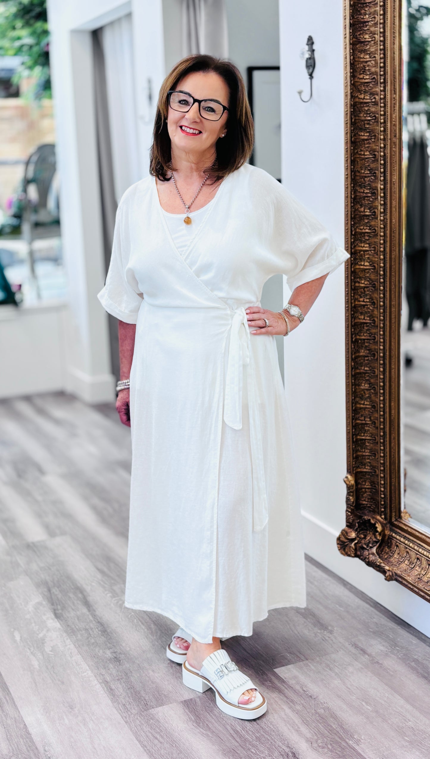 Linen Wrap Dress