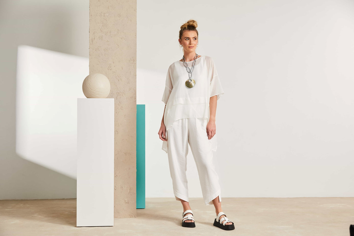 Naya Sheer Top (Cream)