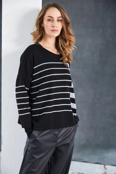 Naya Black/Silver Sweater