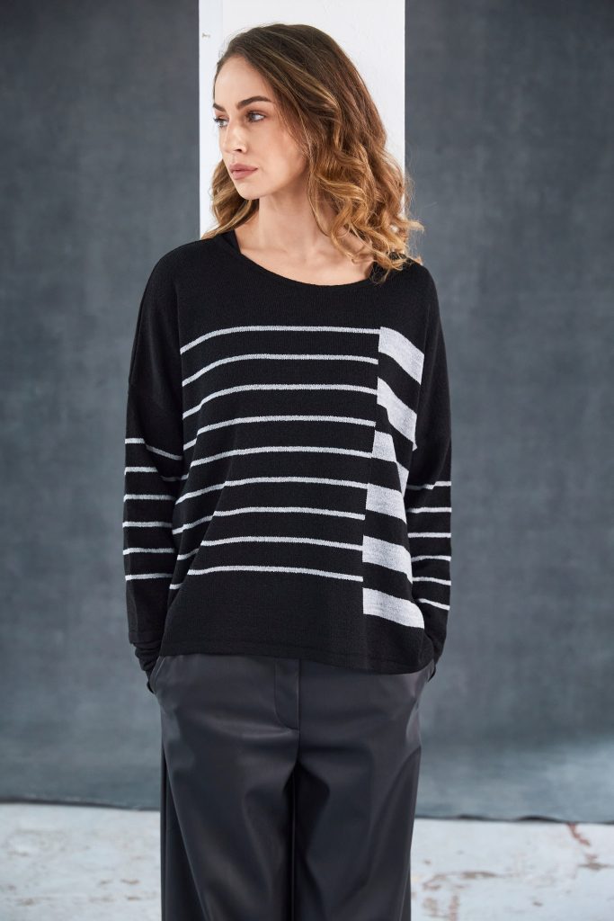 Naya Black/Silver Sweater