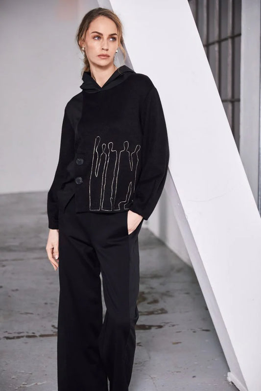 Naya Black Wide Leg Leisure Pant