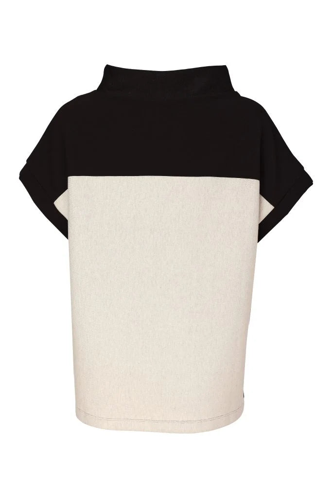 Naya Spot Border Print High Neck Top