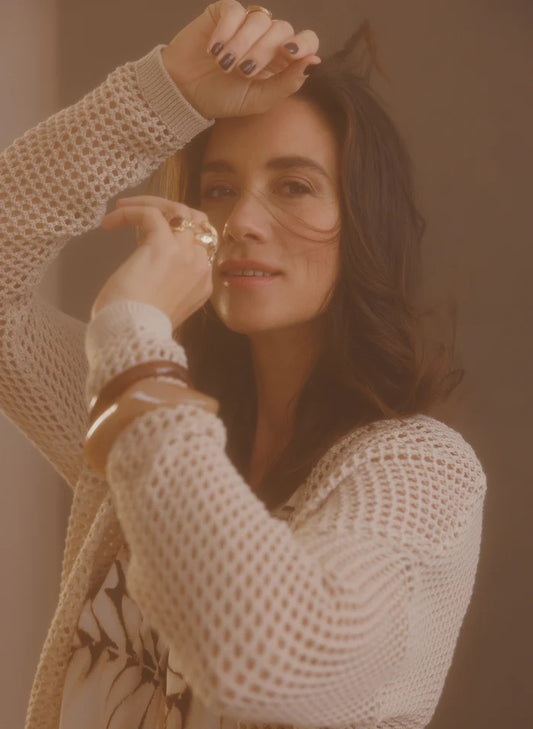 Yest Magda Light Sand Cardigan