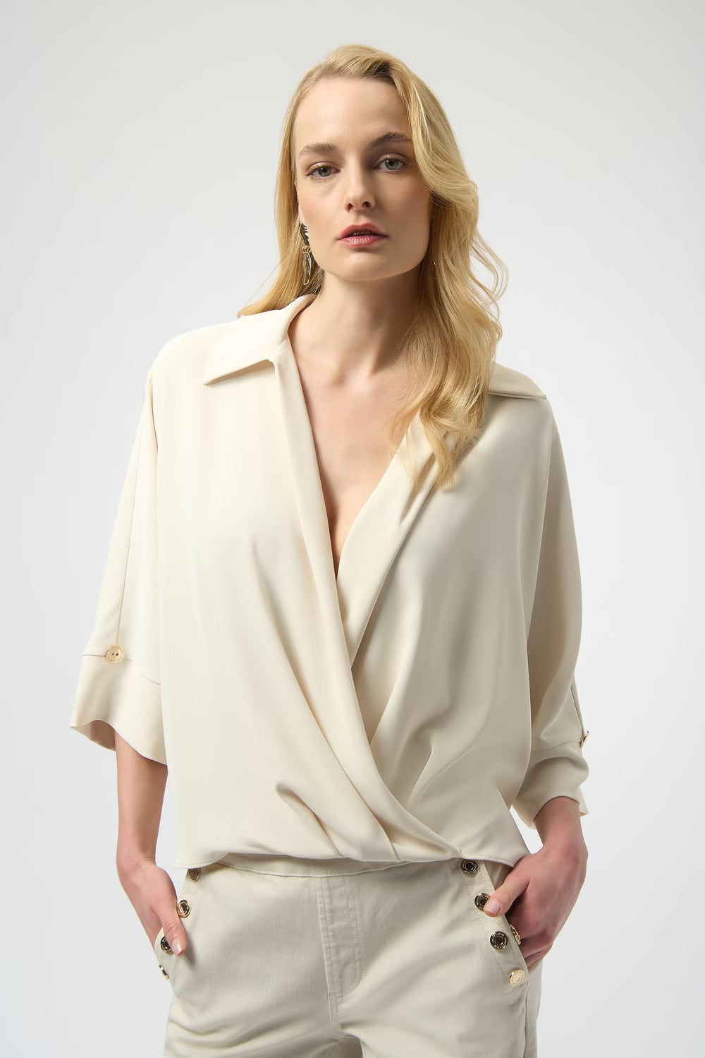 Joseph Ribkoff Vneck Relaxed Fit Top