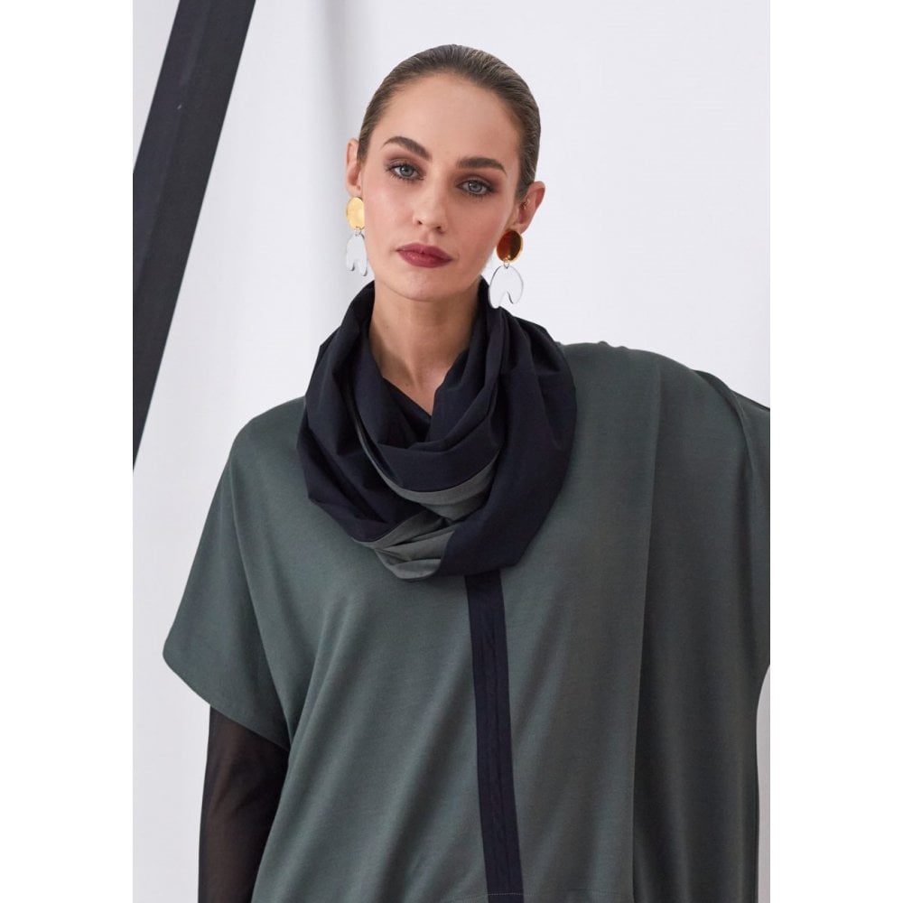 Naya Black/Green Infinity Scarf
