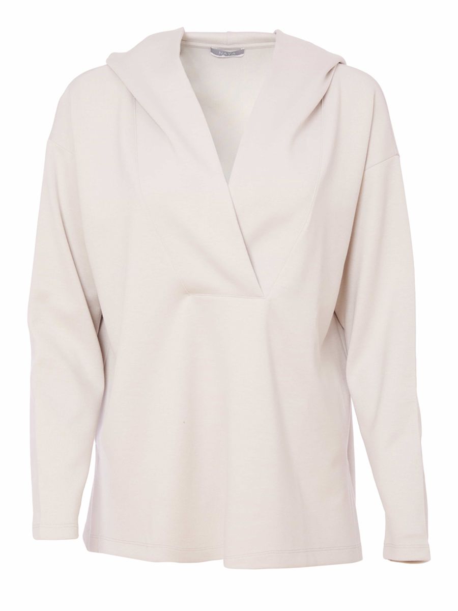 NAYA V Neck Relaxed Hoodie