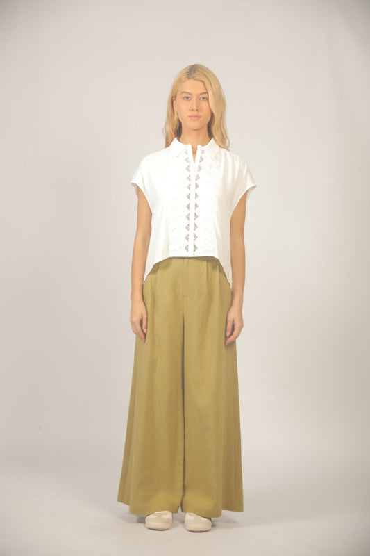 See U Soon Green Linen Pant