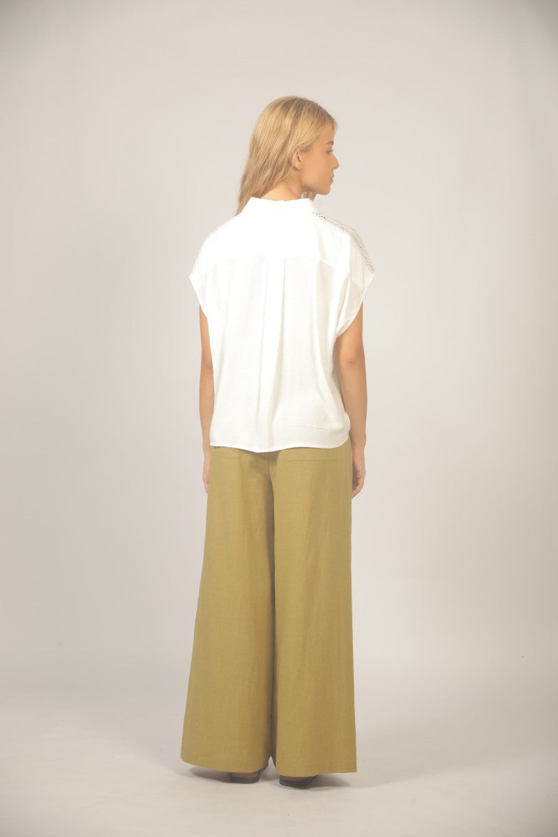 See U Soon Green Linen Pant