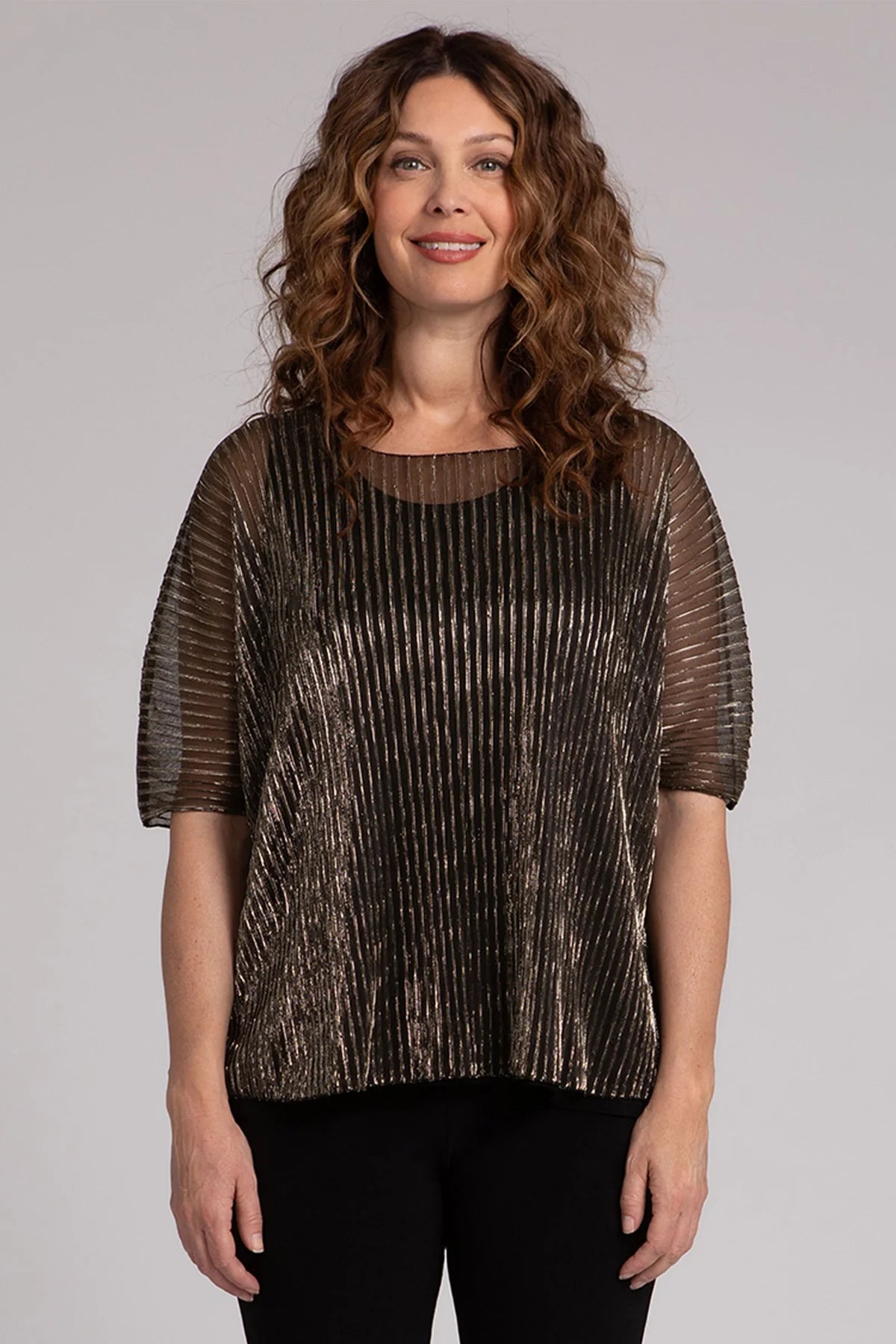 Sympli Pleated Mesh Nu Clip Top