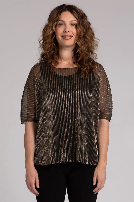 Sympli Pleated Mesh Nu Clip Top