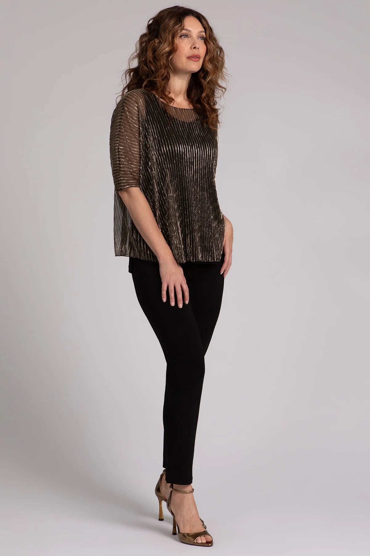 Sympli Pleated Mesh Nu Clip Top