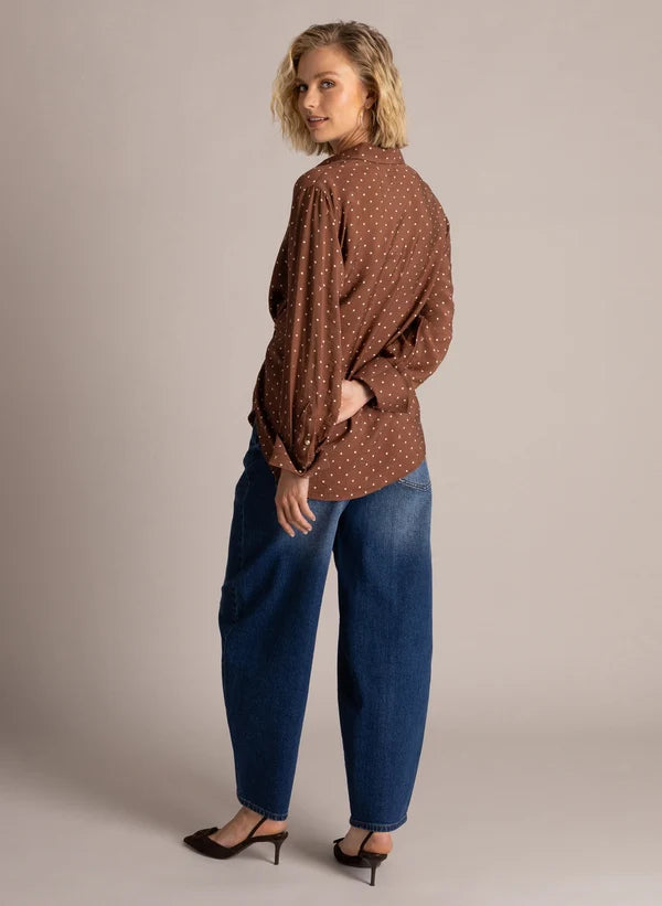 Yest Samira Blouse - Mocca Brown