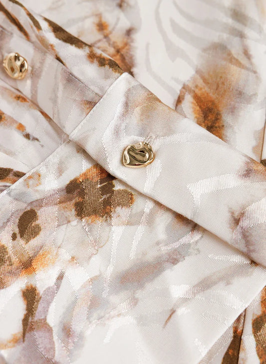 Yest Stefanie Blouse - Beige Cream/ Multi Color