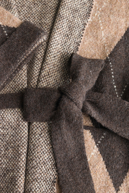 Yest Ursula Cardigan - Brown Multi-Colour
