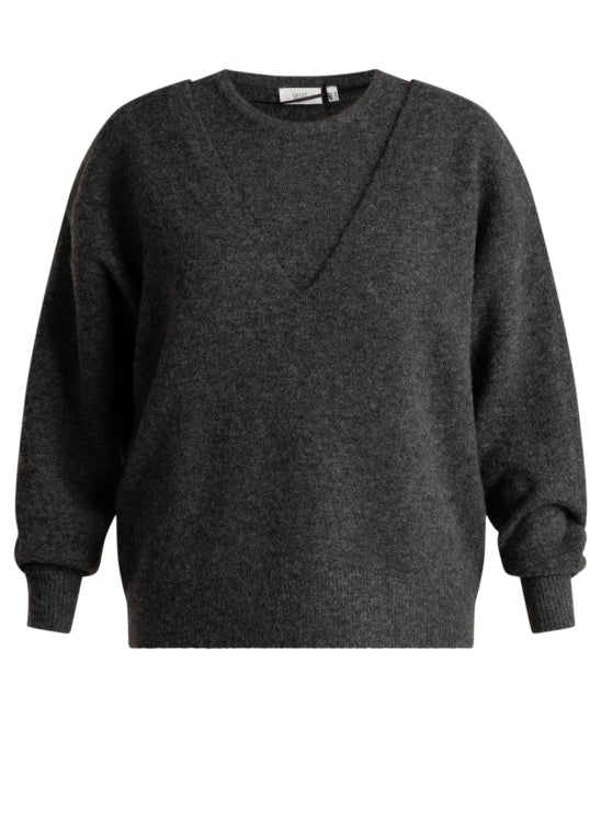 Yest Shira Sweater - Dark Grey/Melange