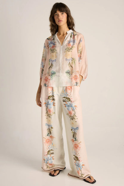 Fate & Becker Solara Placement Print Top