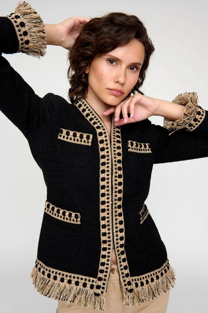 Bariloche Piruletta Black Fringe Jacket
