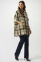 Joseph Ribkoff Jacquard Sweater Knit Plaid Poncho