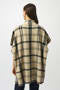 Joseph Ribkoff Jacquard Sweater Knit Plaid Poncho