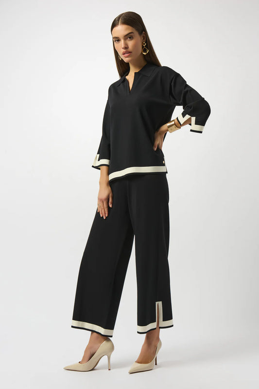 Joseph Ribkoff Colour Block Knit Pant