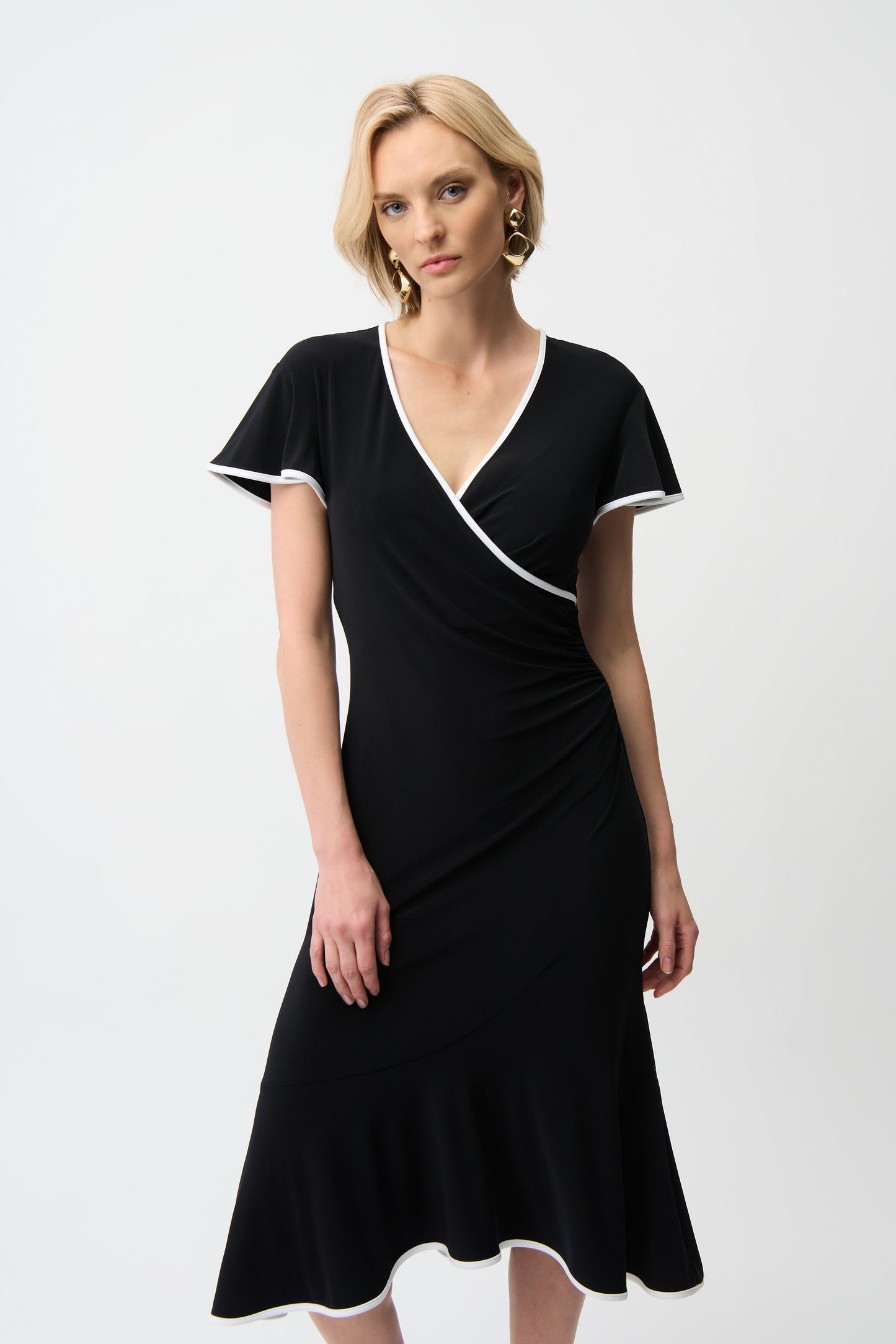 Joseph Ribkoff Knee-Length Wrap Dress