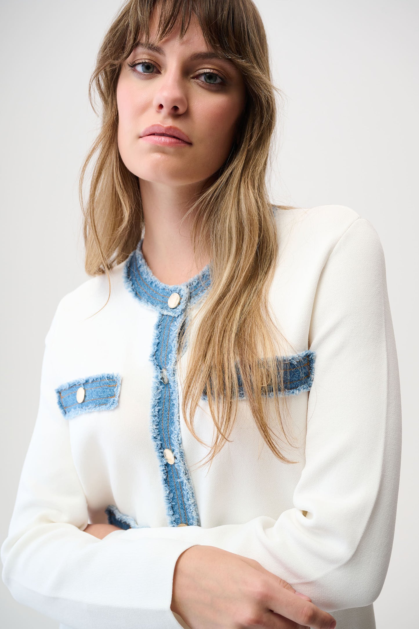 Joseph Ribkoff  Milano Stitch Jacket With Denim