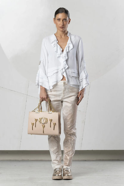 Elisa Cavaletti Blouse with Ruffles