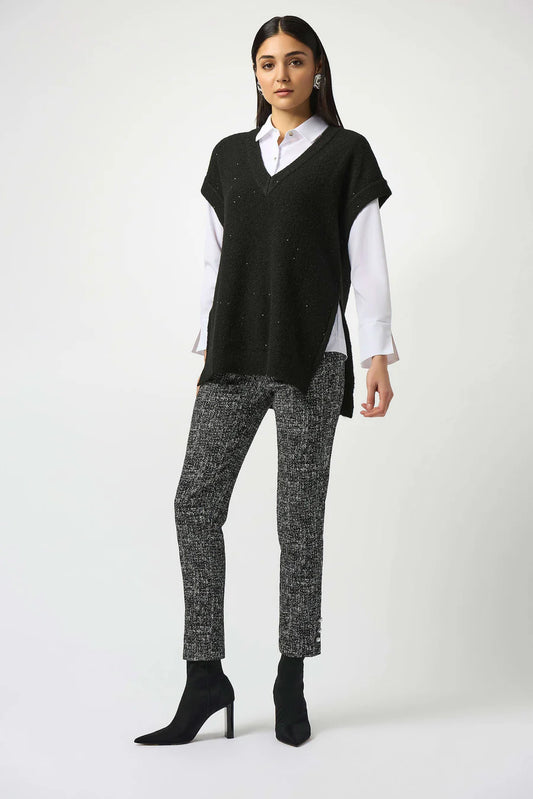 Joseph Ribkoff Sweater Knit Sleeveless Tunic with Sequins