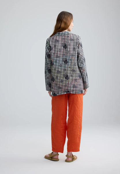 Luukaa Neon Black Print Linen Shirt