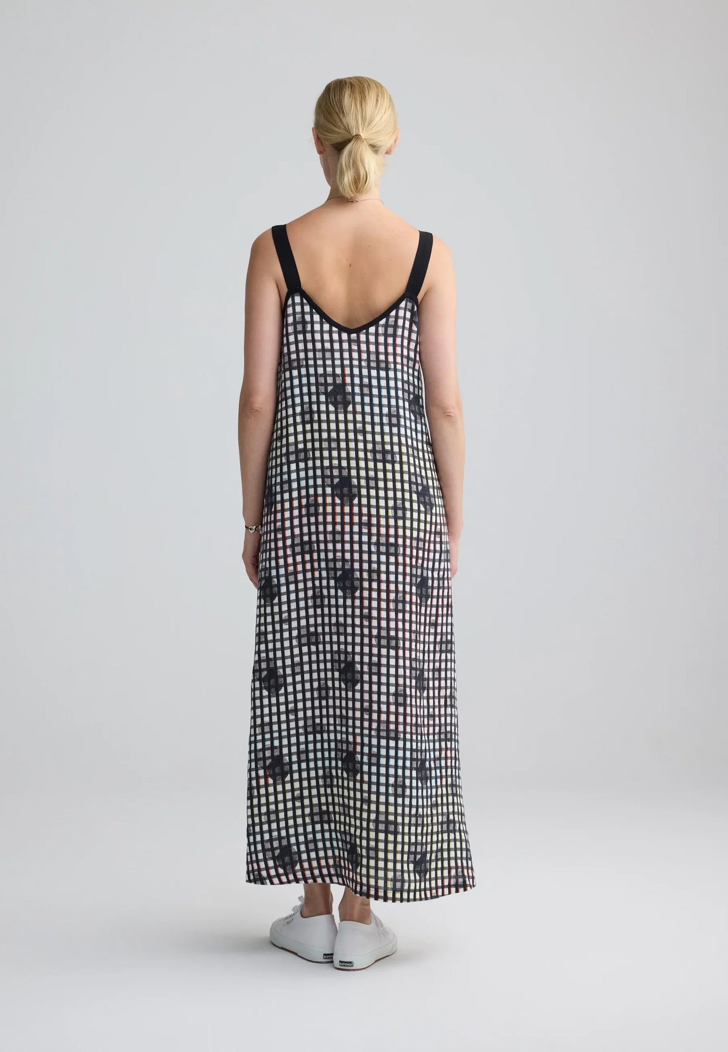 Luukaa Neon Black Print Linen Dress