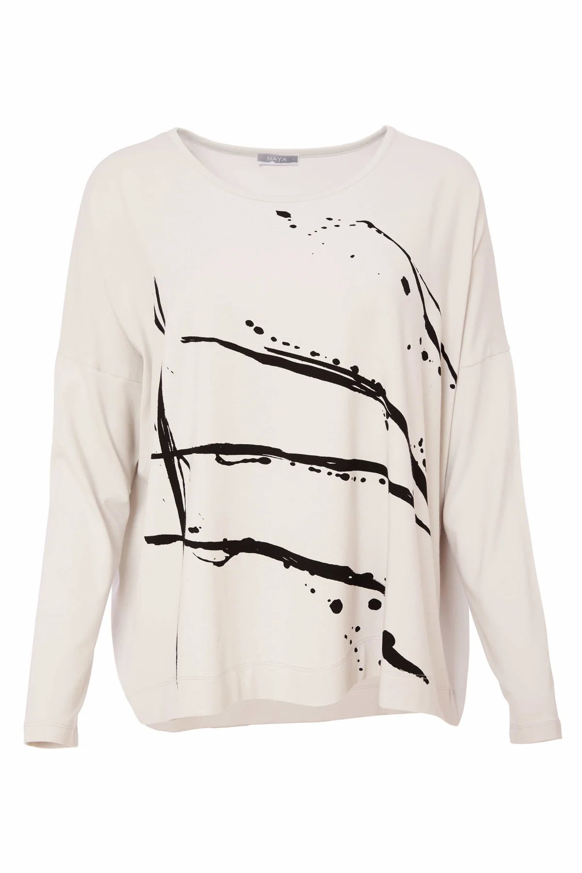 NAYA Top with Brush Stroke Print