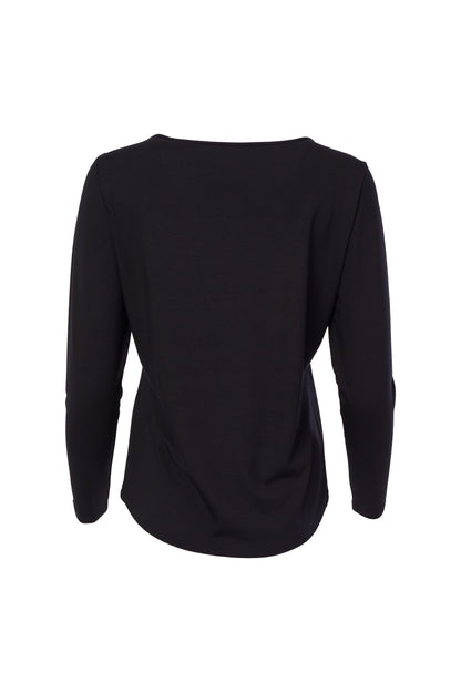Naya Black Long Sleeve Top NAW23298
