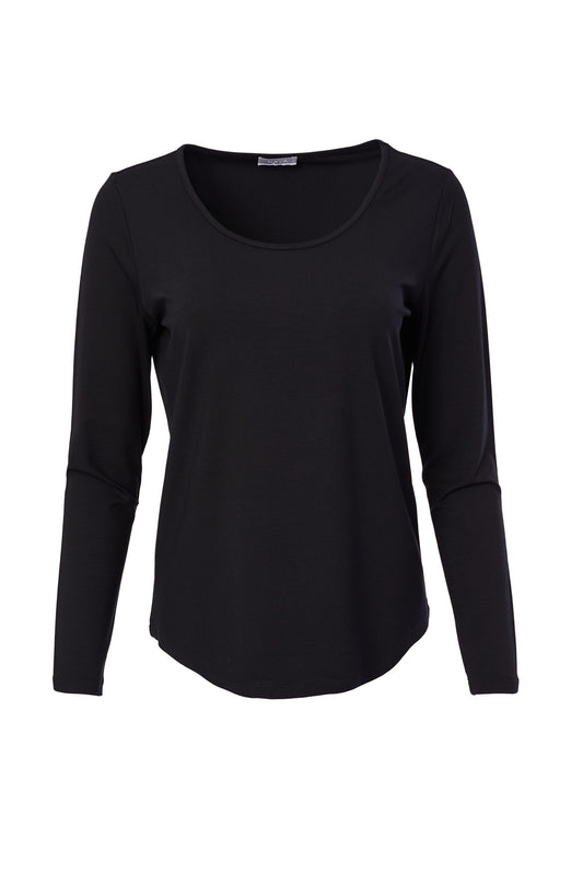 Naya Black Long Sleeve Top NAW23298