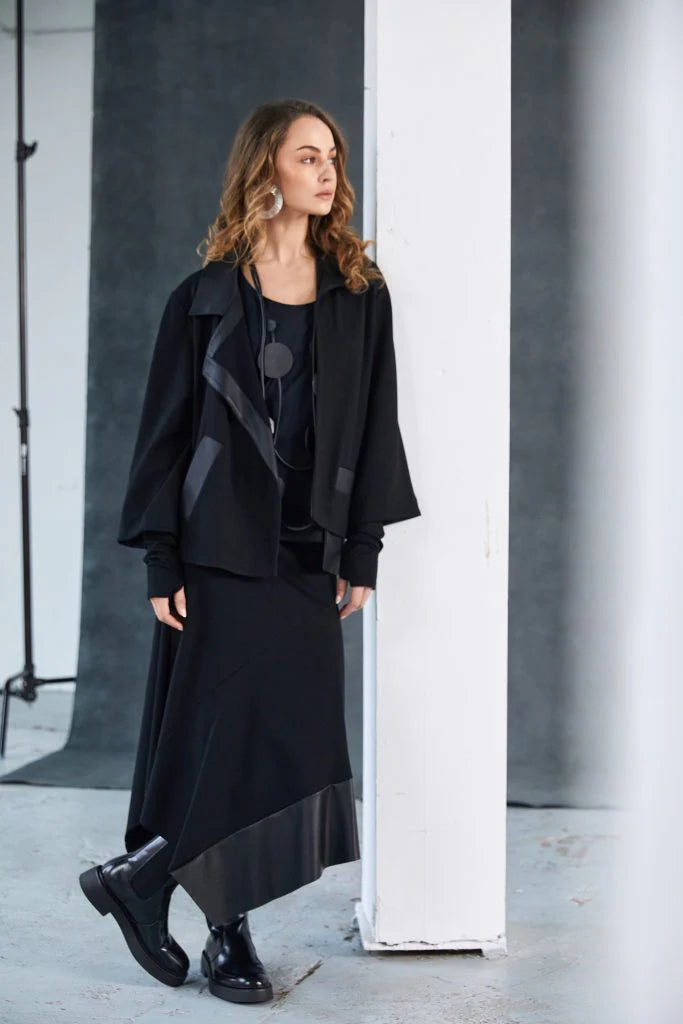 Naya Vegan Leather Trim Jacket