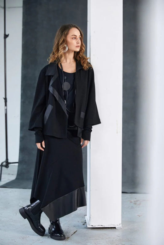 Naya Vegan Leather Trim Jacket