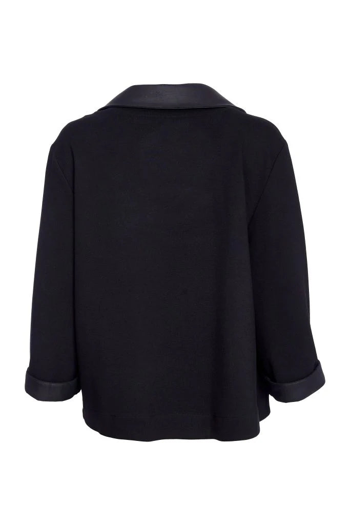 Naya Vegan Leather Trim Jacket