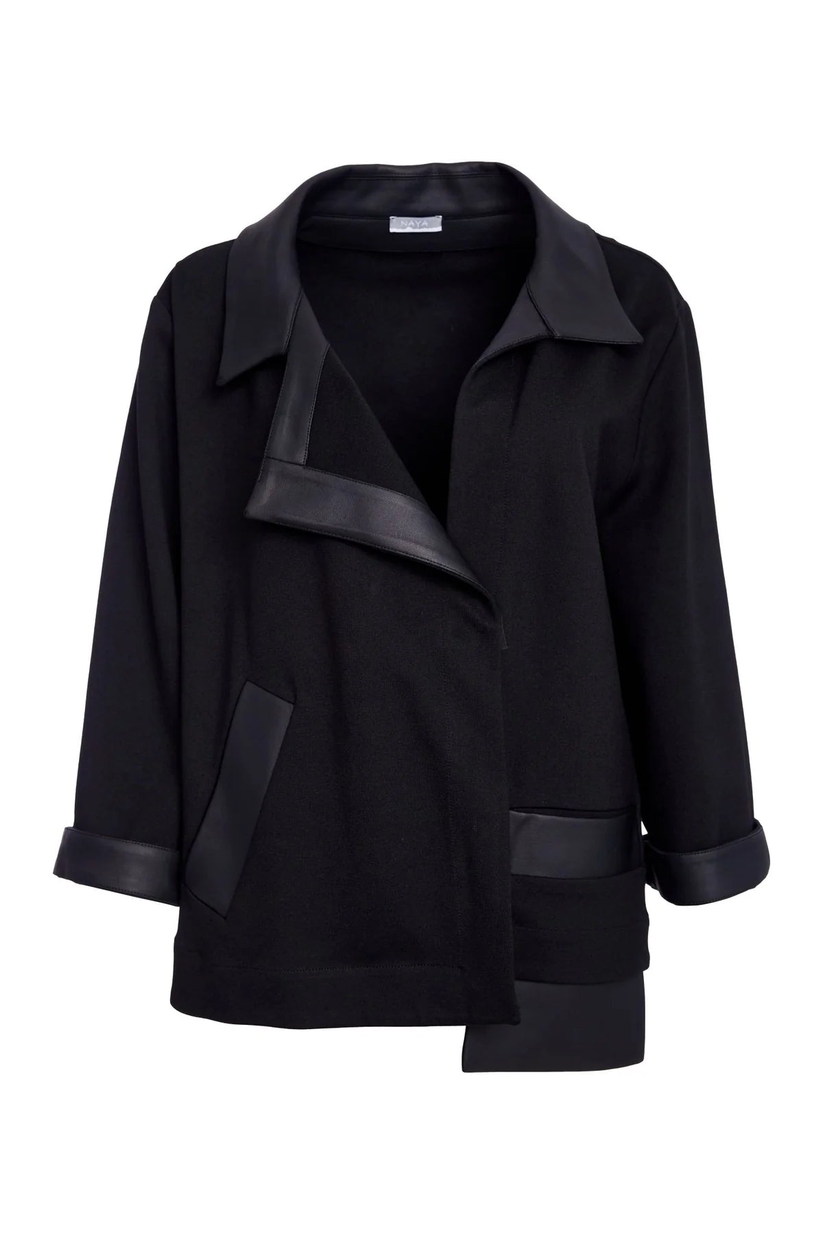 Naya Vegan Leather Trim Jacket