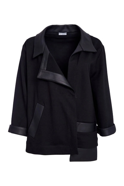 Naya Vegan Leather Trim Jacket