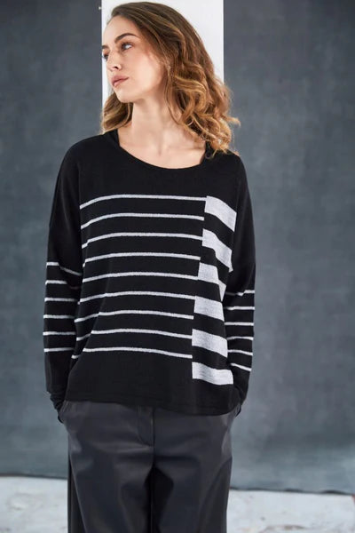 Naya Black/Silver Sweater