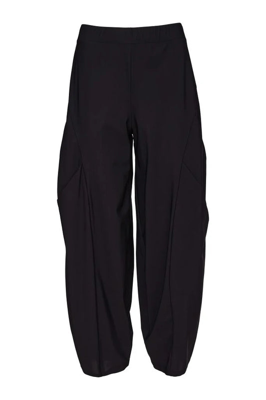 Naya Black Barrel Leg Travel Pant