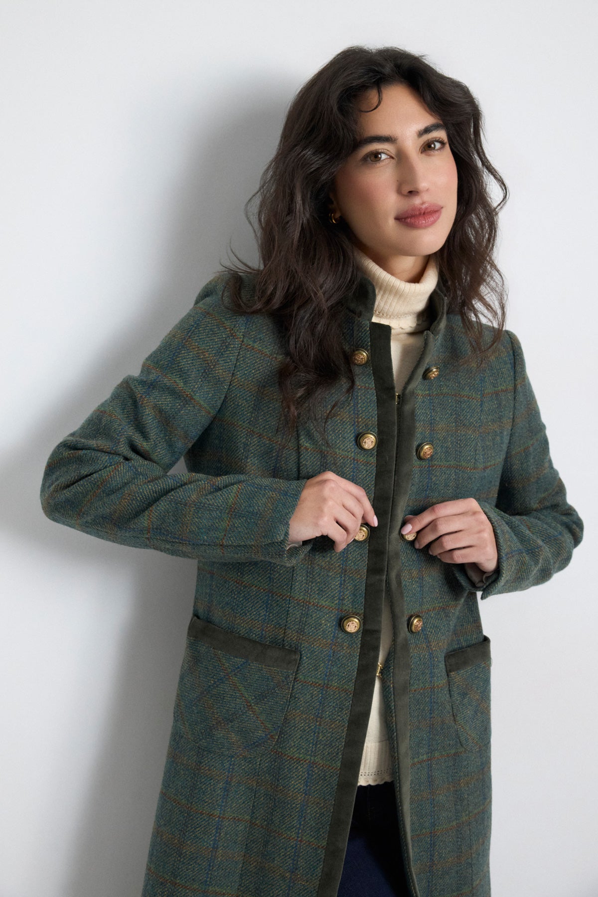 Bariloche Porensa Velvet Trim Coat