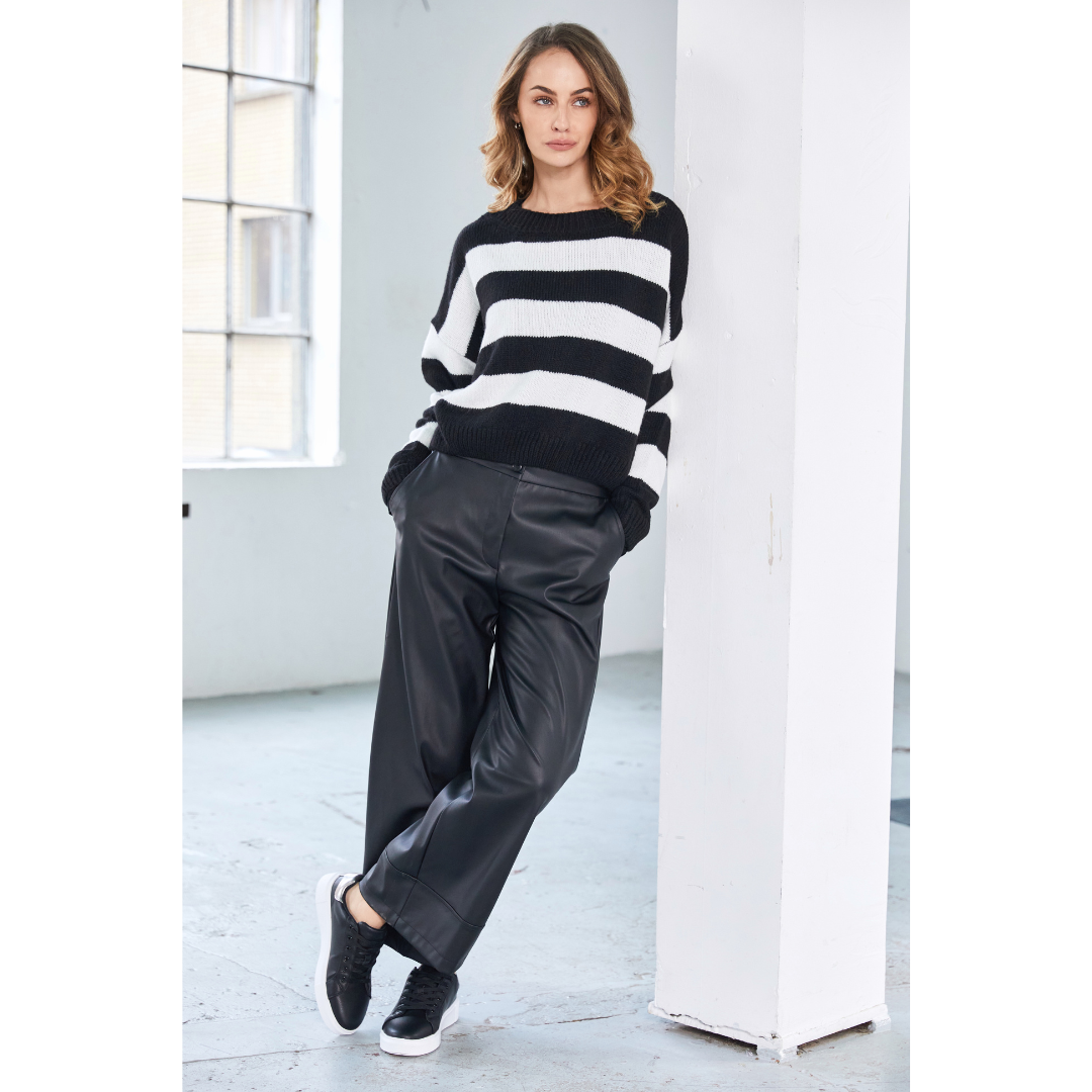 Naya Wide Leg Vegan Leather Pant